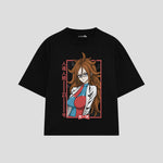 Playera streetwear premium de anime y gaming ExtraLife MX, corte oversized drop shoulder ligero y fresco en color Deep Black y Off-White, moda urbana mexicana de culto.