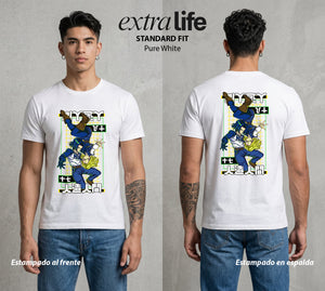 El Poder de las Esferas | Los Androides del Destino #00664 - Playera Classic Premium | Pure White - Foto en modelo