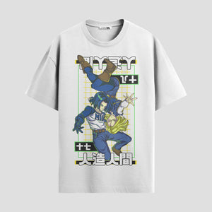 Playera urbana de anime y gaming ExtraLife MX, corte Classic Premium unisex ligero y transpirable en color Deep Black y Pure White, ropa de uso diario para gym y casual.