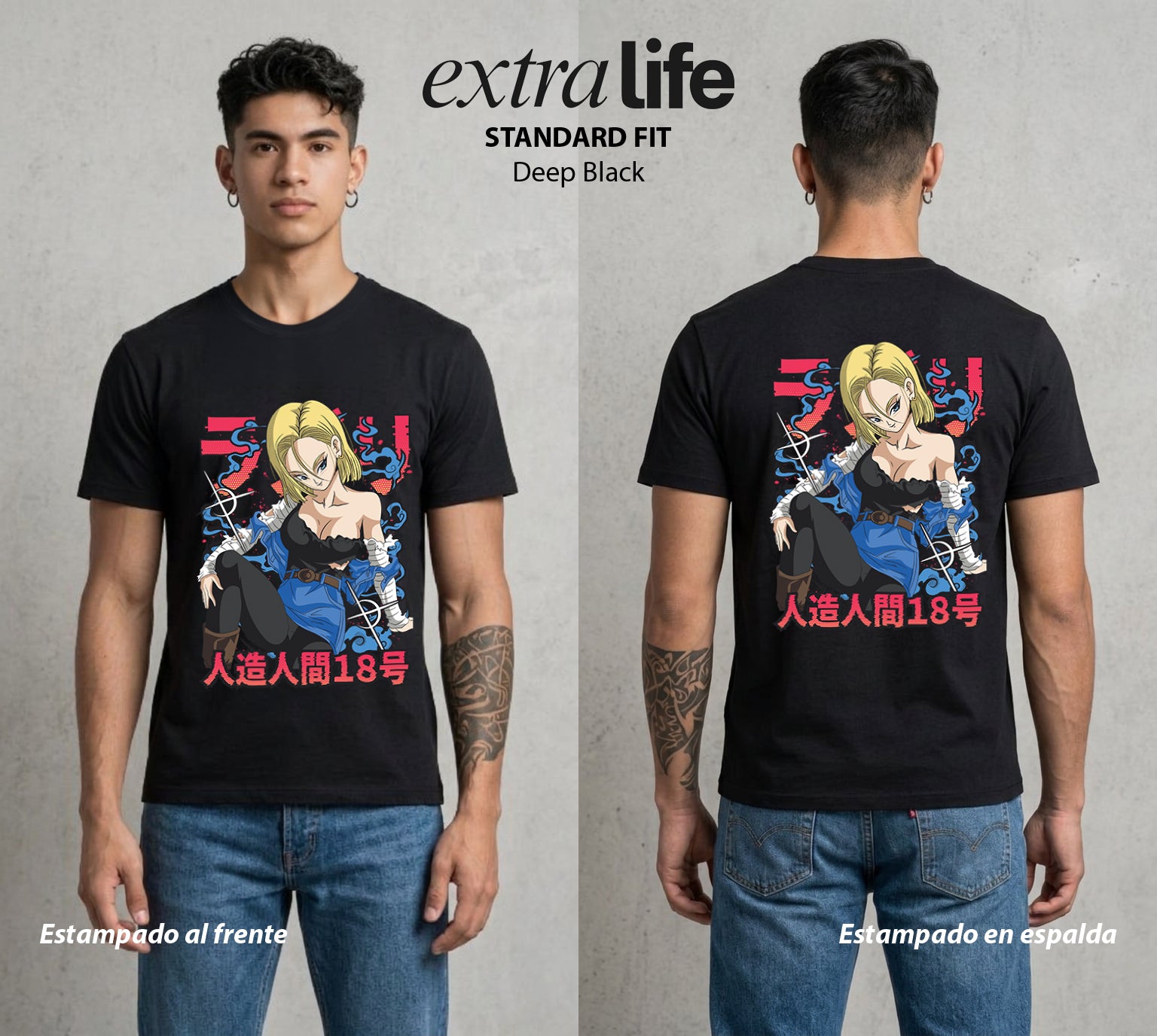El Poder de las Esferas | El Corazon de Acero #00669 - Playera Standard Fit | Deep Black - Foto en modelo