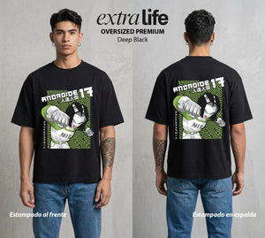 El Poder de las Esferas | La Maquina del Poder #00670 - Playera Oversized Premium | Deep Black - Foto en modelo