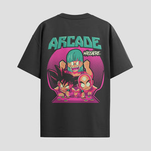Playera urbana de anime y gaming ExtraLife MX, corte Standard Fit unisex ligero y transpirable en color Deep Black y Pure White, ropa de uso diario para gym y casual.