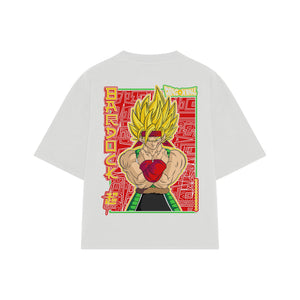 Playera streetwear premium de anime y gaming ExtraLife MX, corte oversized drop shoulder ligero y fresco en color Deep Black y Off-White, moda urbana mexicana de culto.