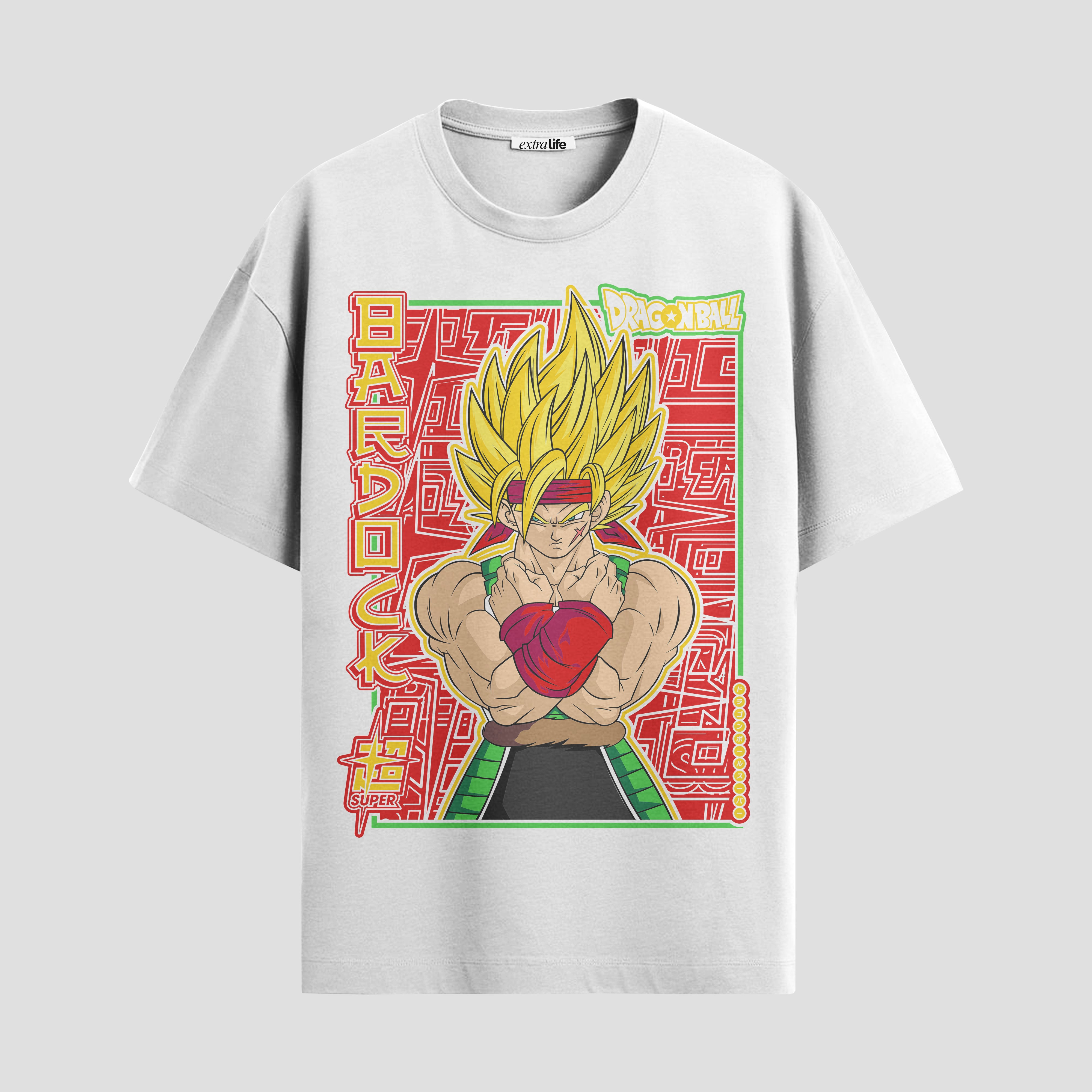 Playera urbana de anime y gaming ExtraLife MX, corte Standard Fit unisex ligero y transpirable en color Deep Black y Pure White, ropa de uso diario para gym y casual.