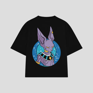 Playera streetwear premium de anime y gaming ExtraLife MX, corte oversized drop shoulder ligero y fresco en color Deep Black y Off-White, moda urbana mexicana de culto.