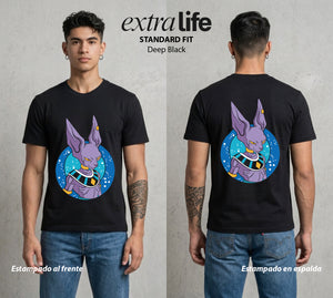 El Poder de las Esferas | El Dios de la Destruccion #00675 - Playera Standard Fit | Deep Black - Foto en modelo