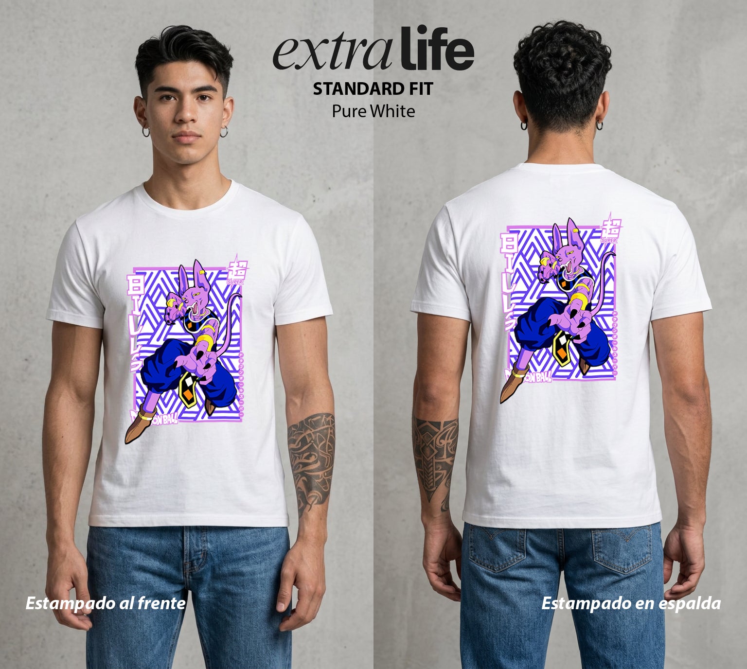 El Poder de las Esferas | El Dios Felino #00677 - Playera Standard Fit | Pure White - Foto en modelo