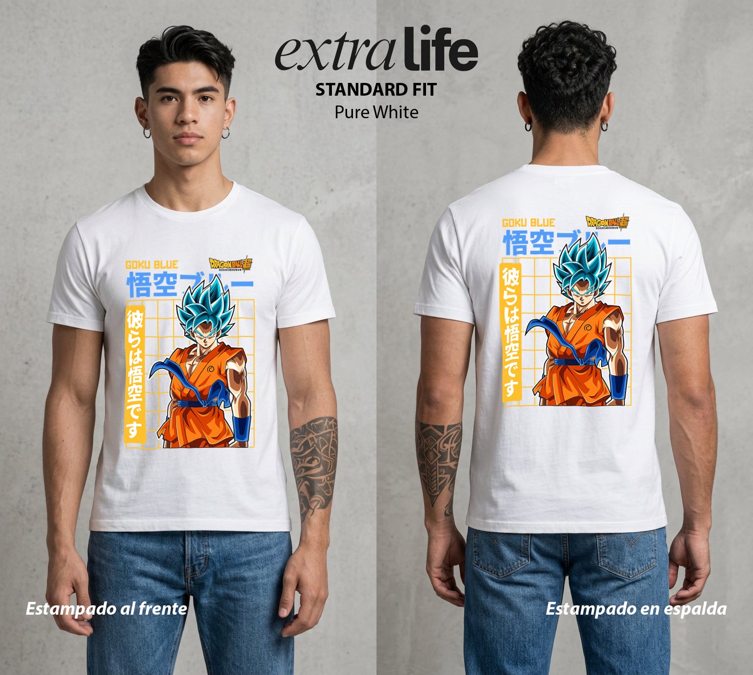 El Poder de las Esferas | Guerrero de las Estrellas #00681 - Playera Standard Fit | Pure White - Foto en modelo