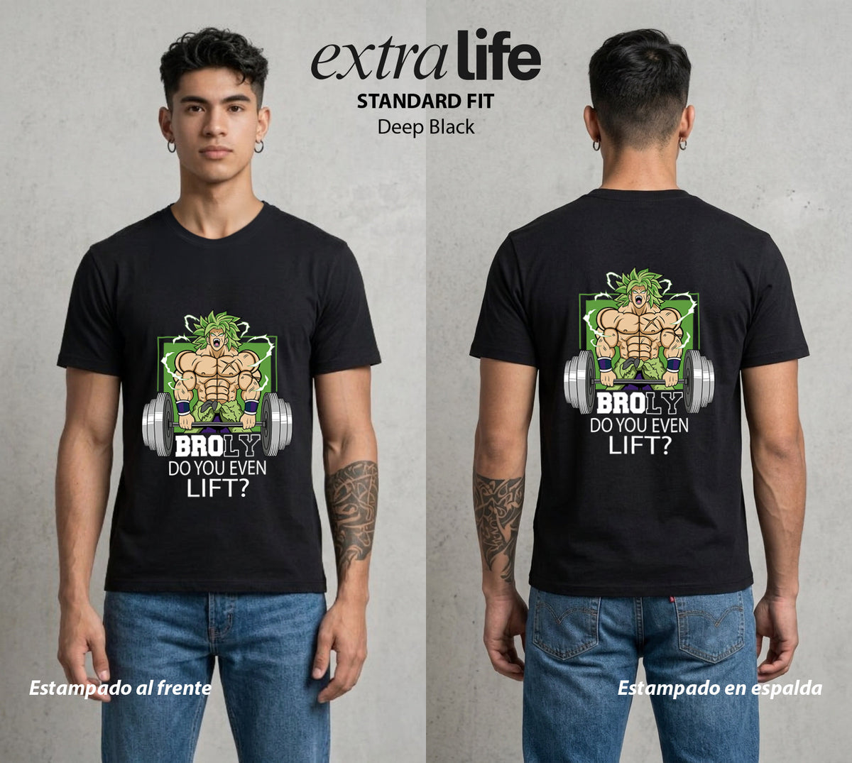 El Poder de las Esferas | Fuerza Legendaria en el Gym #00684 - Playera Classic Premium | Deep Black - Foto en modelo