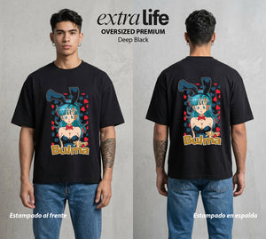 El Poder de las Esferas | La Cientifica del Bien #00692 - Playera Oversized Premium | Deep Black - Foto en modelo