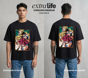 El Poder de las Esferas | Los Heroes del Universo #00697 - Playera Oversized Premium | Deep Black - Foto en modelo