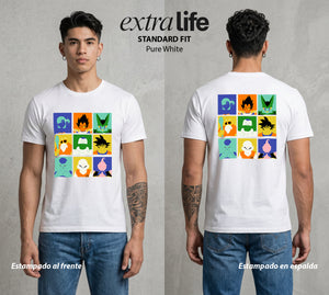 El Poder de las Esferas | Galeria del Poder Z #00702 - Playera Standard Fit | Pure White - Foto en modelo