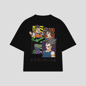 Playera streetwear premium de anime y gaming ExtraLife MX, corte oversized drop shoulder ligero y fresco en color Deep Black y Off-White, moda urbana mexicana de culto.