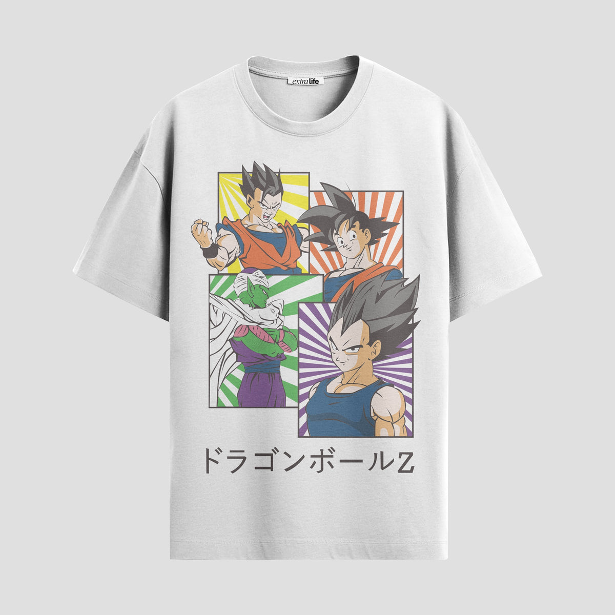 Playera urbana de anime y gaming ExtraLife MX, corte Classic Premium unisex ligero y transpirable en color Deep Black y Pure White, ropa de uso diario para gym y casual.