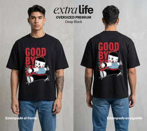 El Poder de las Esferas | La Telekinesis Silenciosa #00707 - Playera Oversized Premium | Deep Black - Foto en modelo