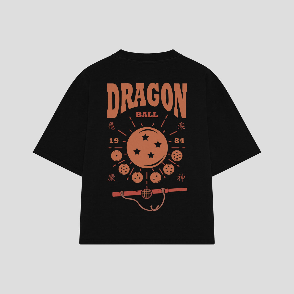 Playera streetwear premium de anime y gaming ExtraLife MX, corte oversized drop shoulder ligero y fresco en color Deep Black y Off-White, moda urbana mexicana de culto.