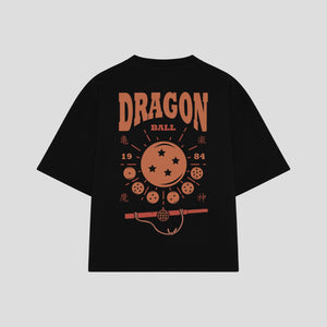 Playera streetwear premium de anime y gaming ExtraLife MX, corte oversized drop shoulder ligero y fresco en color Deep Black y Off-White, moda urbana mexicana de culto.