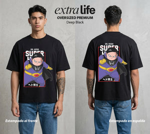El Poder de las Esferas | El Nieto del Creador #00713 - Playera Oversized Premium | Deep Black - Foto en modelo