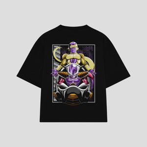 Playera streetwear premium de anime y gaming ExtraLife MX, corte oversized drop shoulder ligero y fresco en color Deep Black y Off-White, moda urbana mexicana de culto.