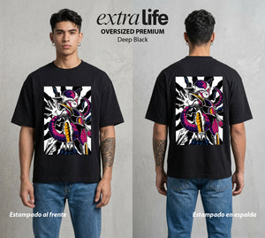 El Poder de las Esferas | El Villano Imperial #00722 - Playera Oversized Premium | Deep Black - Foto en modelo