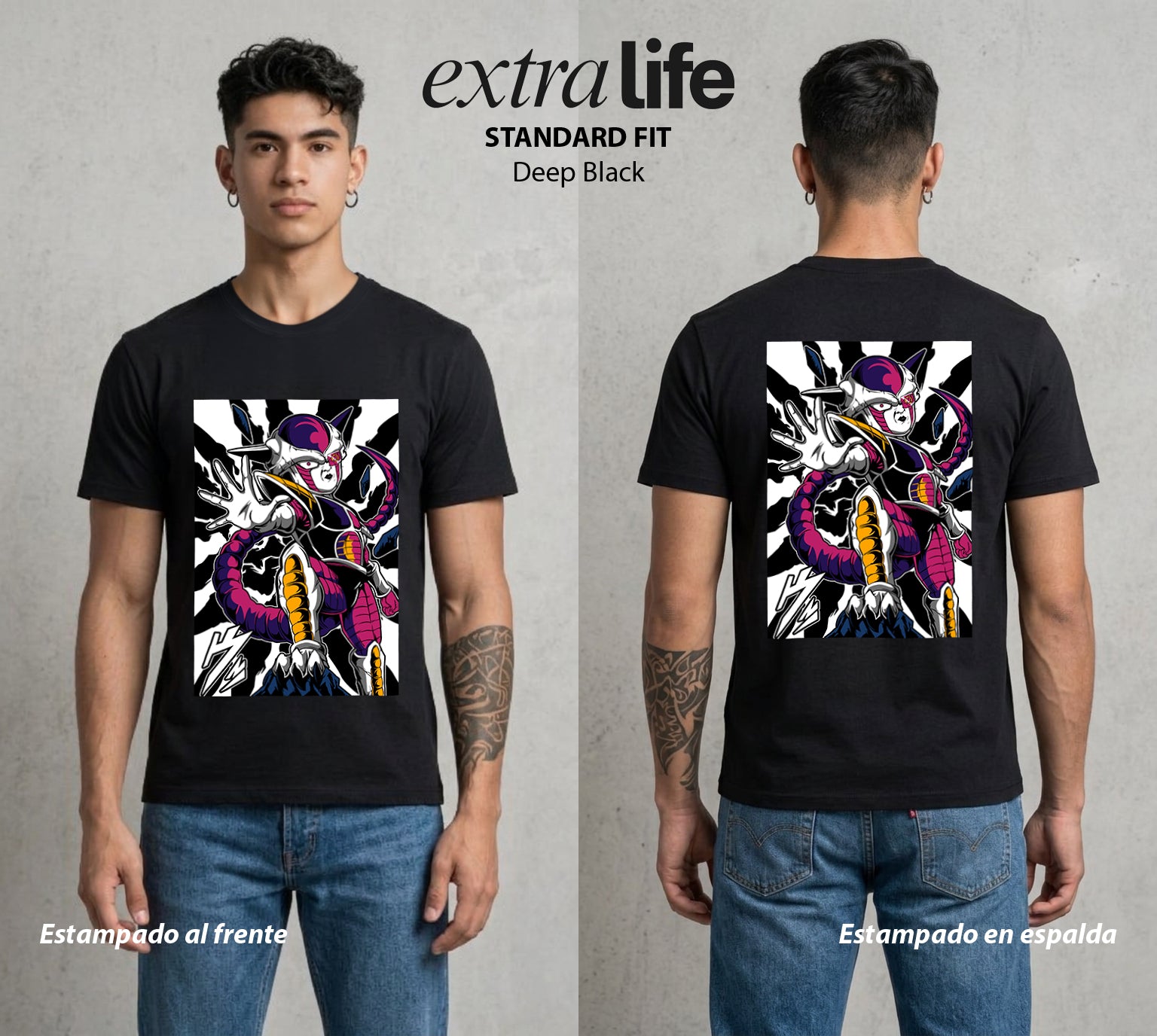 El Poder de las Esferas | El Villano Imperial #00722 - Playera Standard Fit | Deep Black - Foto en modelo
