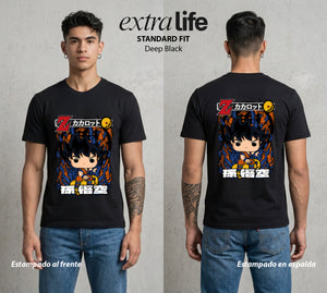 El Poder de las Esferas | Guerrero de las Estrellas Pop Art #00723 - Playera Standard Fit | Deep Black - Foto en modelo