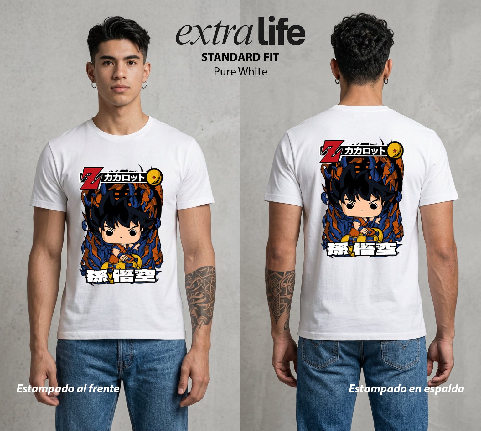 El Poder de las Esferas | Guerrero de las Estrellas Pop Art #00723 - Playera Standard Fit | Pure White - Foto en modelo