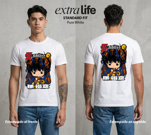 El Poder de las Esferas | Guerrero de las Estrellas Pop Art #00723 - Playera Standard Fit | Pure White - Foto en modelo