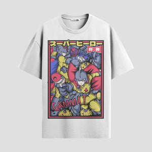Playera urbana de anime y gaming ExtraLife MX, corte Standard Fit unisex ligero y transpirable en color Deep Black y Pure White, ropa de uso diario para gym y casual.