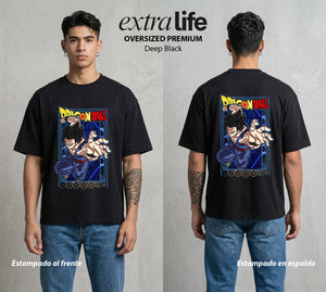 El Poder de las Esferas | Potencial sin Limite #00741 - Playera Oversized Premium | Deep Black - Foto en modelo