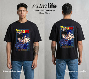 El Poder de las Esferas | Potencial sin Limite #00741 - Playera Oversized Premium | Deep Black - Foto en modelo