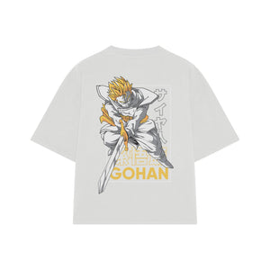 Playera streetwear premium de anime y gaming ExtraLife MX, corte oversized drop shoulder ligero y fresco en color Deep Black y Off-White, moda urbana mexicana de culto.