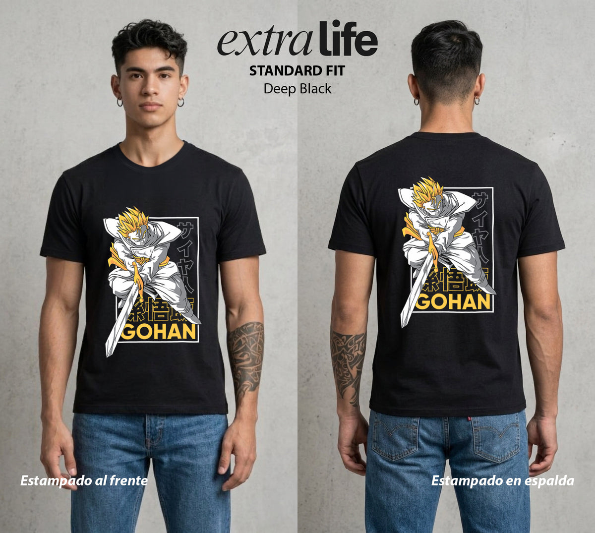 El Poder de las Esferas | El Heredero del Poder #00742 - Playera Classic Premium | Deep Black - Foto en modelo