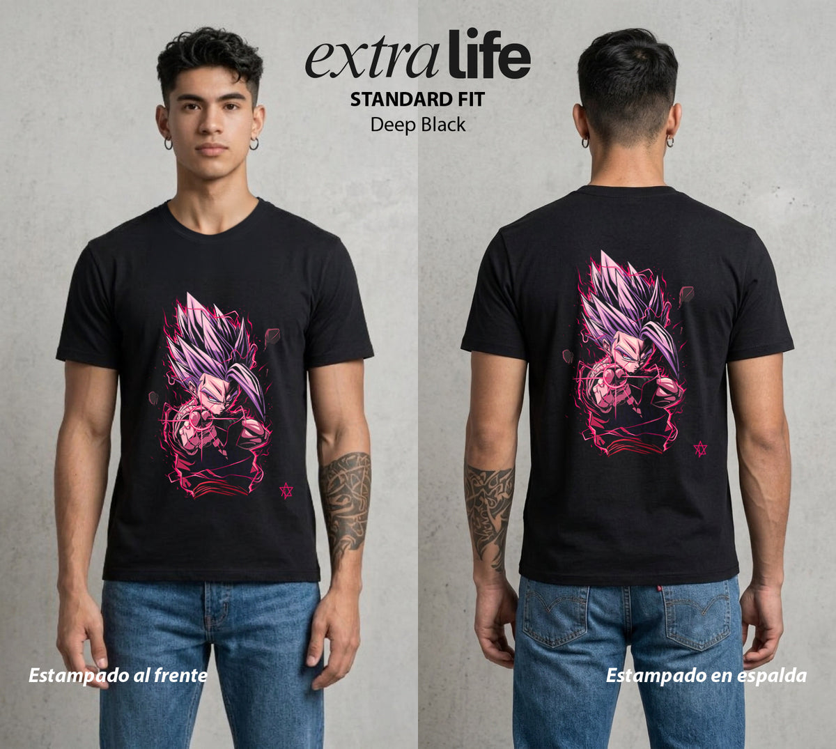 El Poder de las Esferas | El Hijo del Guerrero #00744 - Playera Classic Premium | Deep Black - Foto en modelo