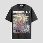Playera urbana de anime y gaming ExtraLife MX, corte Standard Fit unisex ligero y transpirable en color Deep Black y Pure White, ropa de uso diario para gym y casual.