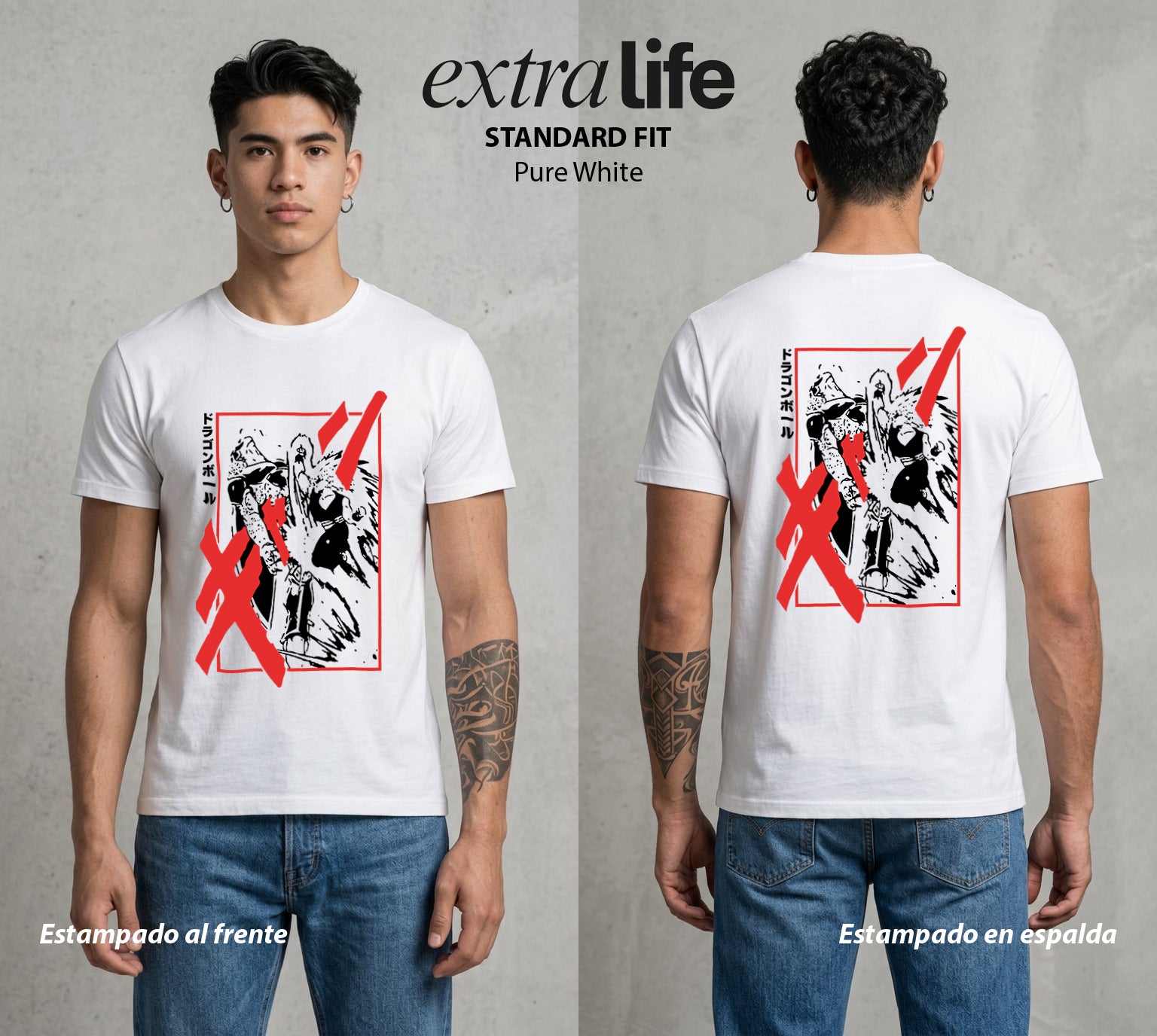 El Poder de las Esferas | La Perfeccion Genetica #00750 - Playera Standard Fit | Pure White - Foto en modelo