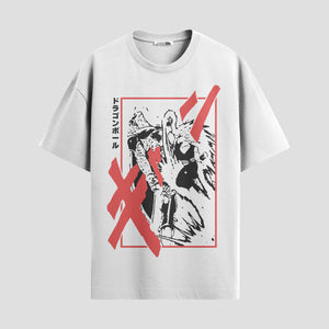 Playera urbana de anime y gaming ExtraLife MX, corte Standard Fit unisex ligero y transpirable en color Deep Black y Pure White, ropa de uso diario para gym y casual.