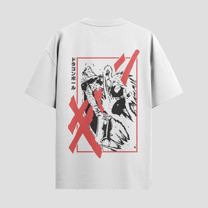 Playera urbana de anime y gaming ExtraLife MX, corte Standard Fit unisex ligero y transpirable en color Deep Black y Pure White, ropa de uso diario para gym y casual.