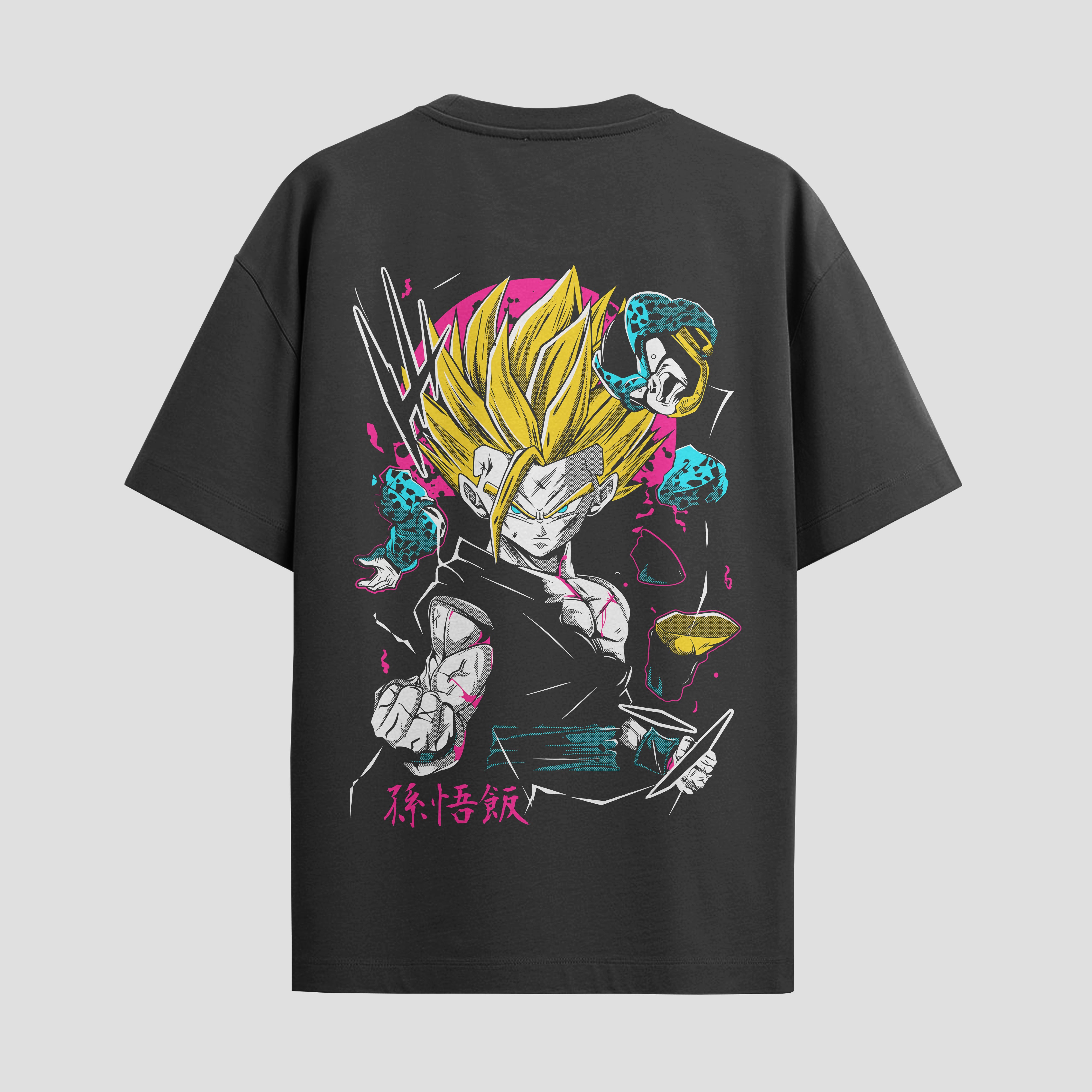 Playera urbana de anime y gaming ExtraLife MX, corte Standard Fit unisex ligero y transpirable en color Deep Black y Pure White, ropa de uso diario para gym y casual.