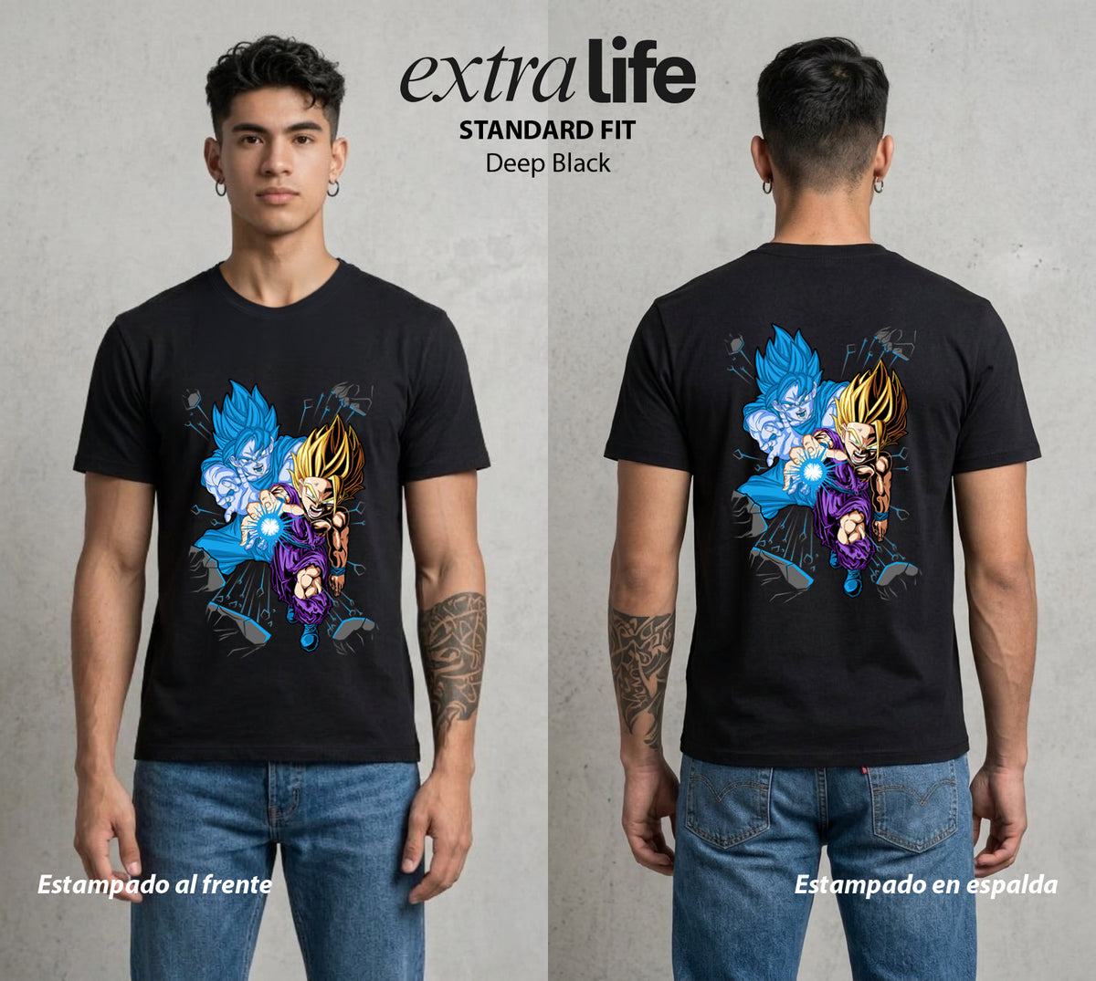 El Poder de las Esferas | Guerrero de las Estrellas #00753 - Playera Classic Premium | Deep Black - Foto en modelo
