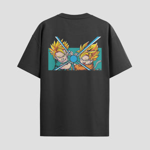 Playera urbana de anime y gaming ExtraLife MX, corte Classic Premium unisex ligero y transpirable en color Deep Black y Pure White, ropa de uso diario para gym y casual.