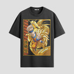 Playera urbana de anime y gaming ExtraLife MX, corte Standard Fit unisex ligero y transpirable en color Deep Black y Pure White, ropa de uso diario para gym y casual.