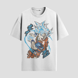 Playera urbana de anime y gaming ExtraLife MX, corte Standard Fit unisex ligero y transpirable en color Deep Black y Pure White, ropa de uso diario para gym y casual.