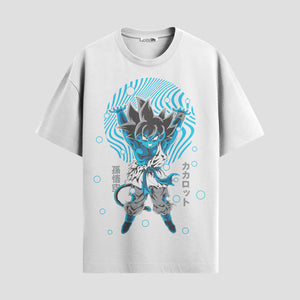 Playera urbana de anime y gaming ExtraLife MX, corte Standard Fit unisex ligero y transpirable en color Deep Black y Pure White, ropa de uso diario para gym y casual.