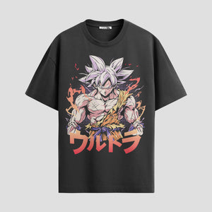 Playera urbana de anime y gaming ExtraLife MX, corte Standard Fit unisex ligero y transpirable en color Deep Black y Pure White, ropa de uso diario para gym y casual.