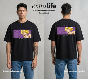 El Poder de las Esferas | Poder sin Limite #00770 - Playera Oversized Premium | Deep Black - Foto en modelo