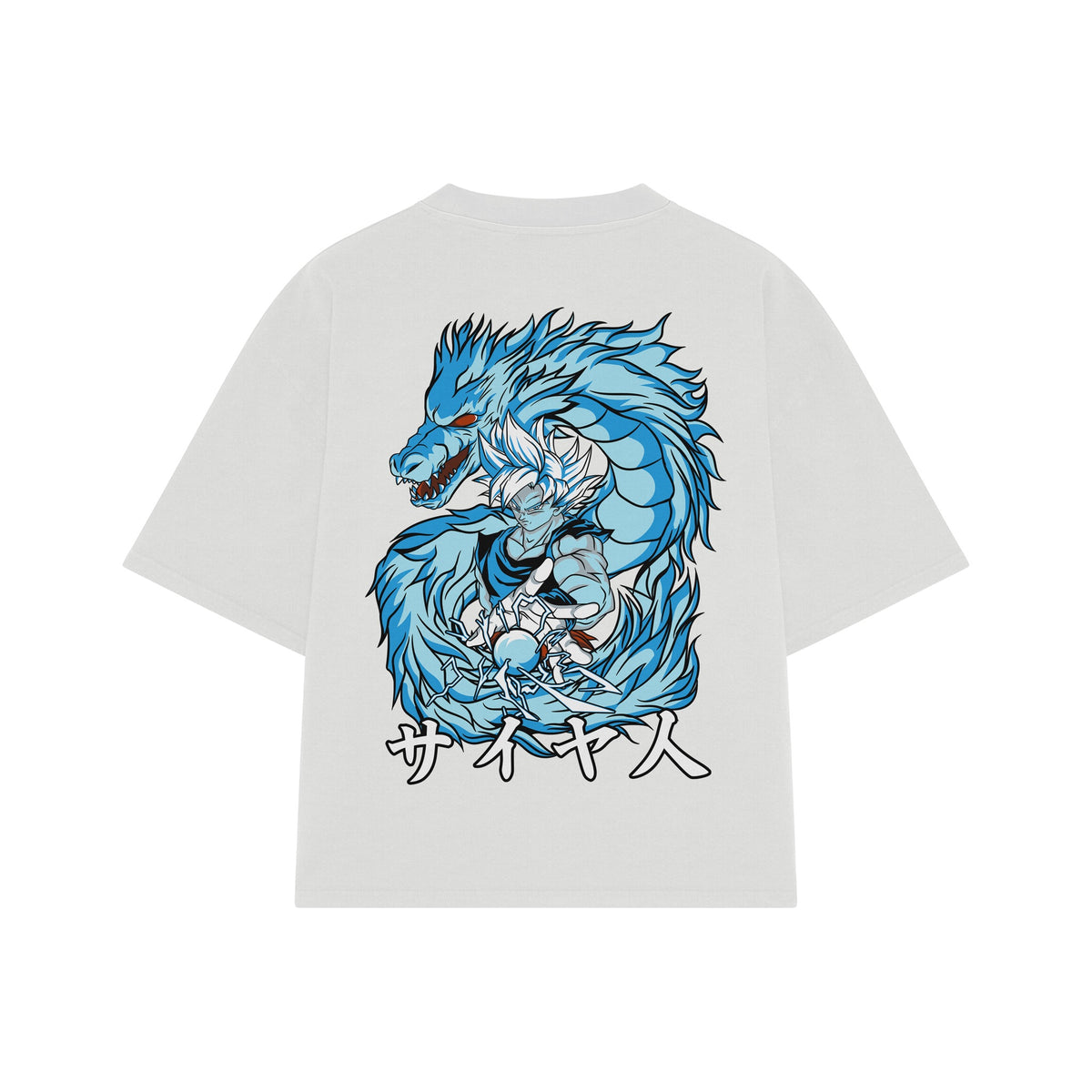 Playera streetwear premium de anime y gaming ExtraLife MX, corte oversized drop shoulder ligero y fresco en color Deep Black y Off-White, moda urbana mexicana de culto.