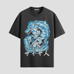 Playera urbana de anime y gaming ExtraLife MX, corte Standard Fit unisex ligero y transpirable en color Deep Black y Pure White, ropa de uso diario para gym y casual.