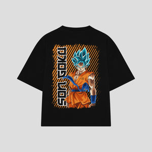 Playera streetwear premium de anime y gaming ExtraLife MX, corte oversized drop shoulder ligero y fresco en color Deep Black y Off-White, moda urbana mexicana de culto.