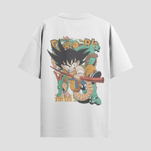 Playera urbana de anime y gaming ExtraLife MX, corte Standard Fit unisex ligero y transpirable en color Deep Black y Pure White, ropa de uso diario para gym y casual.